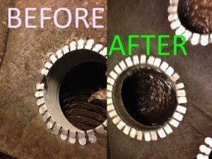 Extreme Air Duct Cleaning Service, Before And After Picture