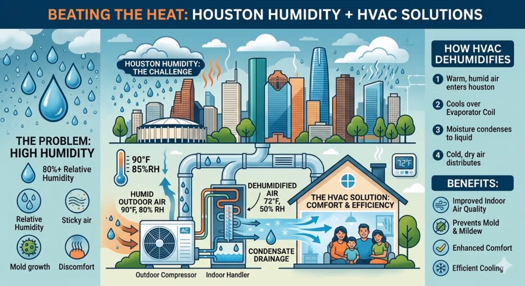 the Houston humidity + HVAC graphic