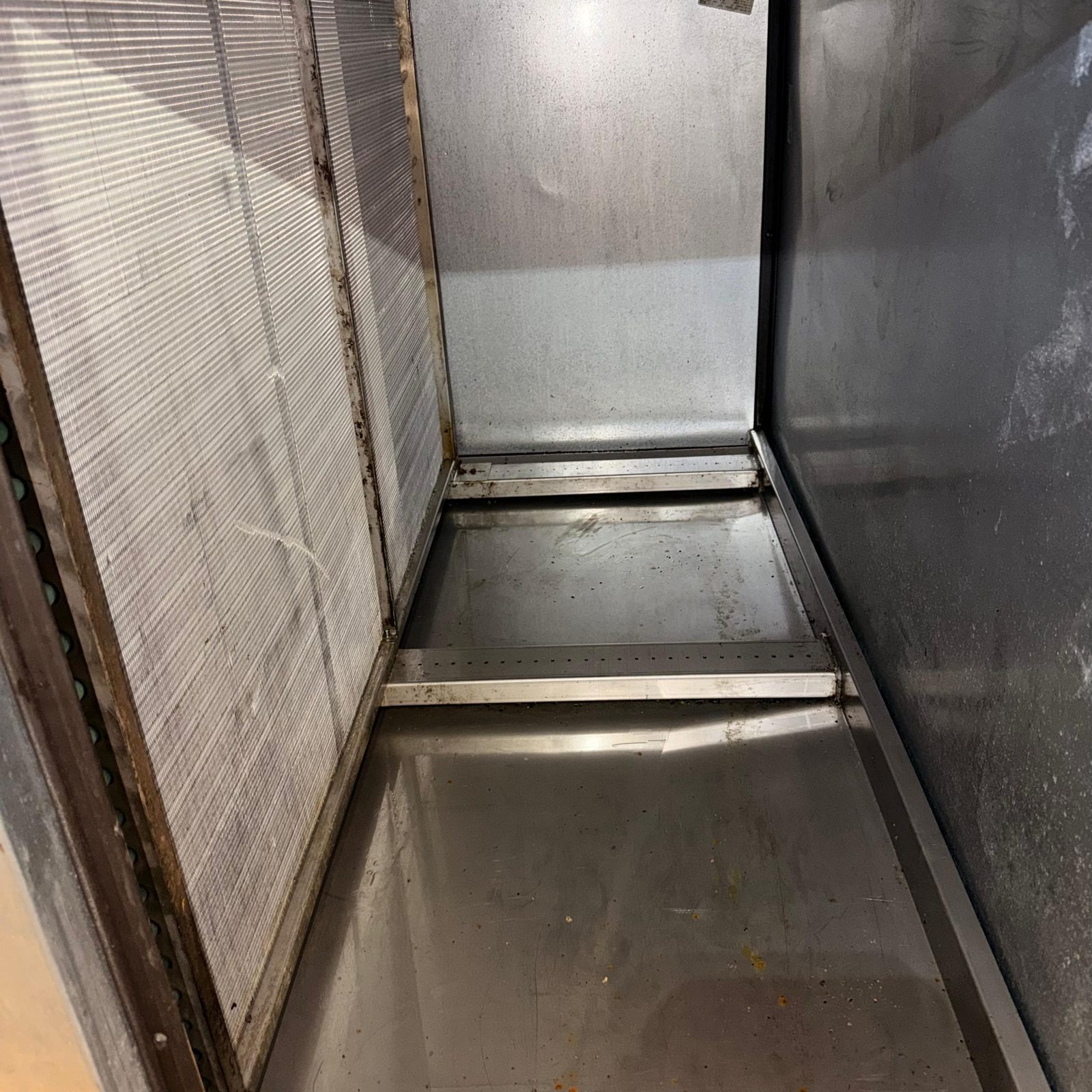 Spotless air handler drain pan after professional cleaning in Katy, TX