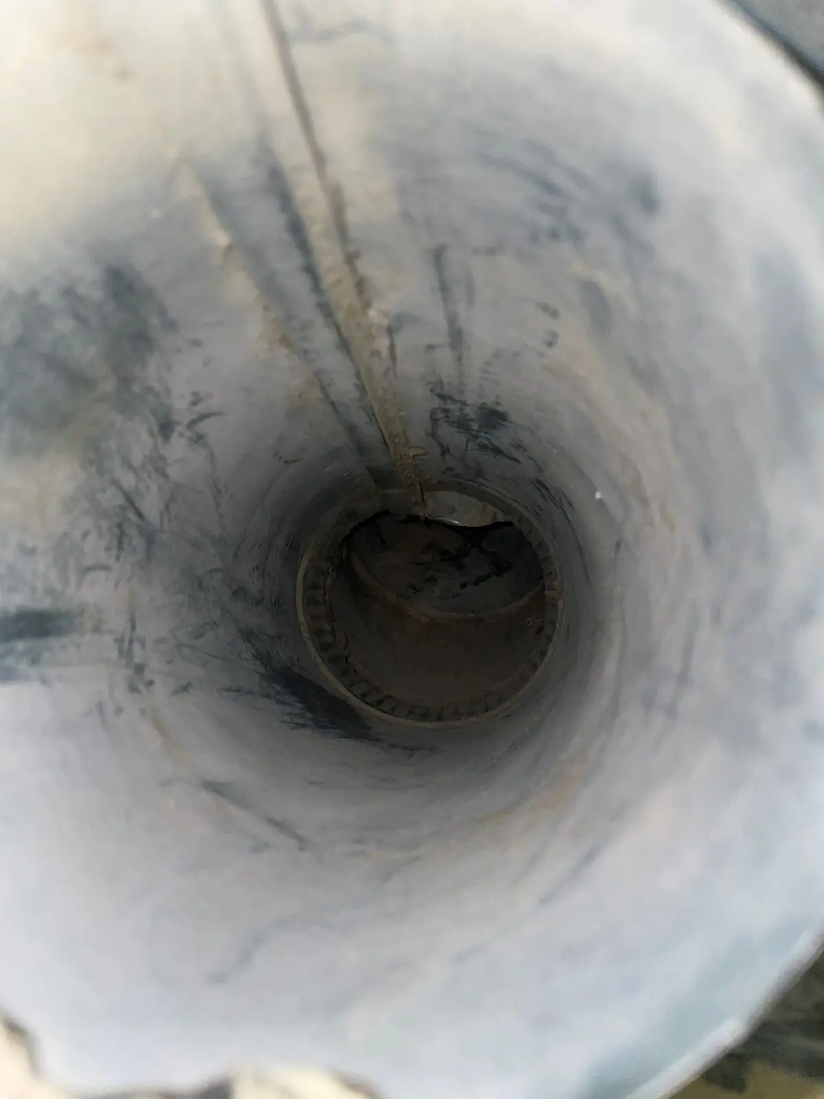 Clean dryer vent duct and damper after cleaning at 3525 Sage, Houston