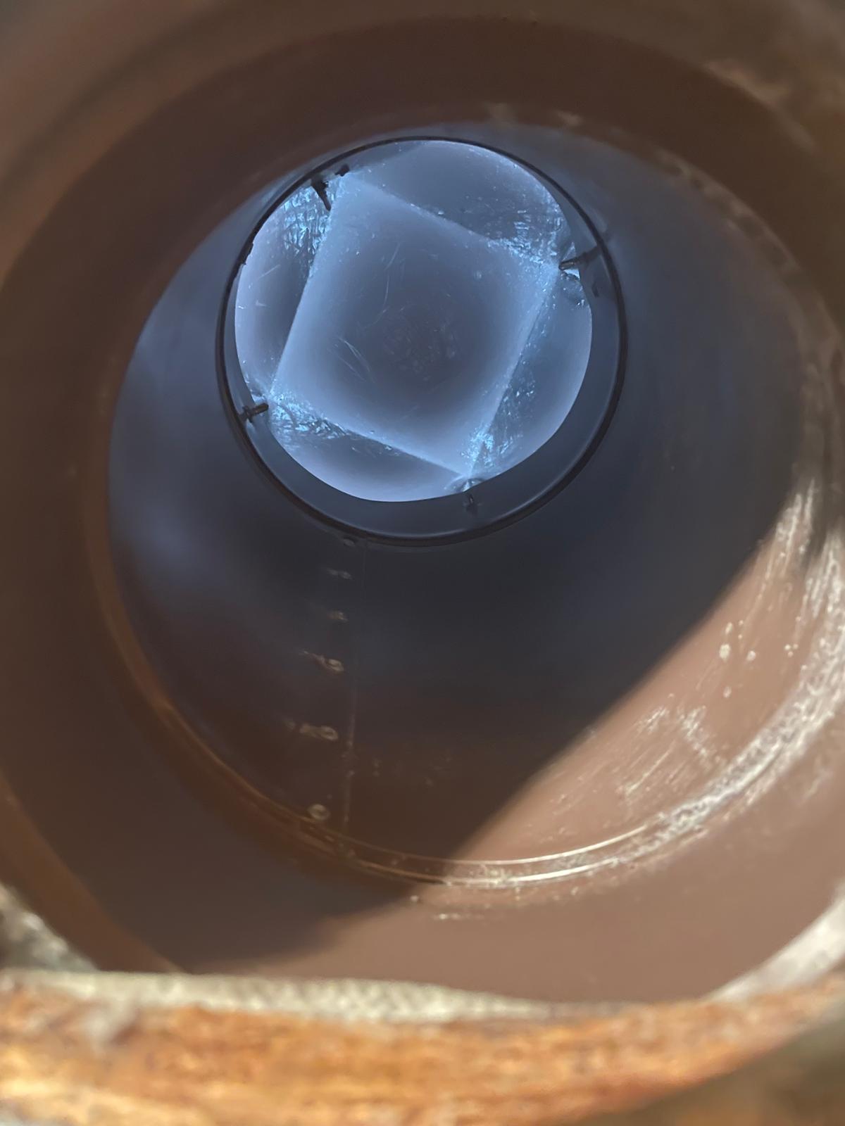 Cleared dryer vent line at the dryer connection after cleaning, Sugar Land TX